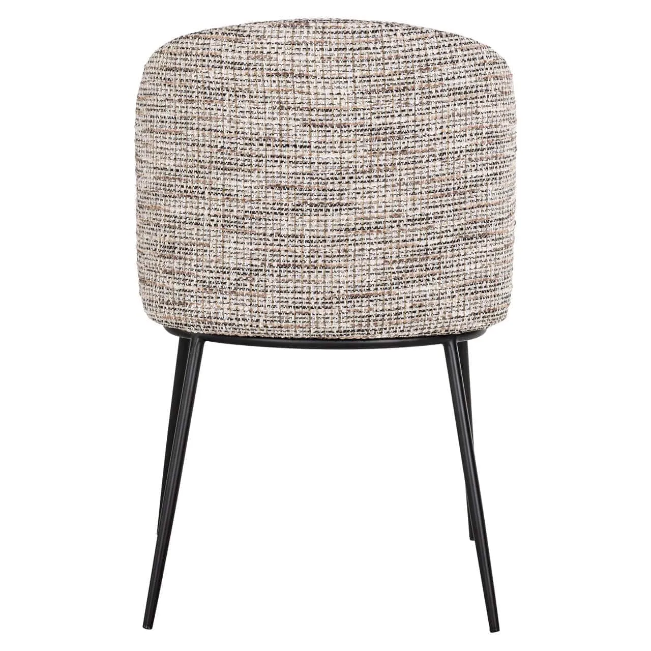 Esszimmerstuhl Elvi trendy nature brandschutz, von hinten auf weißem Hintergrund - Richmond Interiors