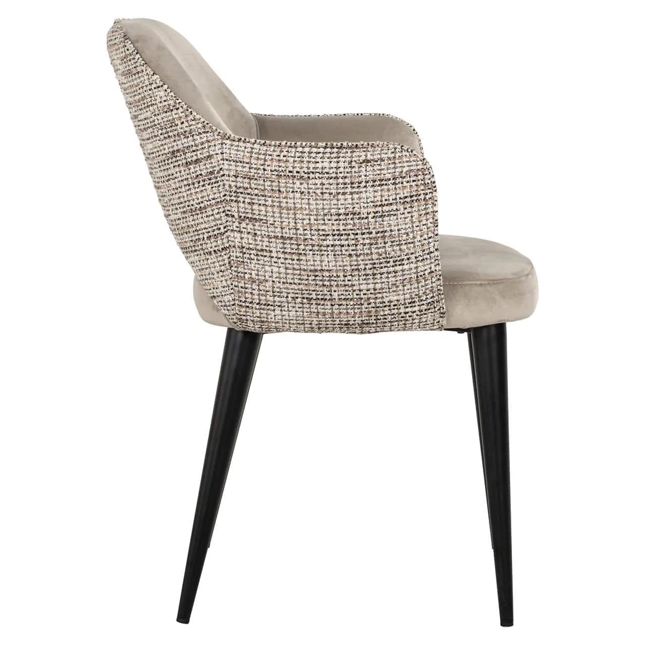 Dining chair Giovanna trendy nature / khaki velvet flame retardant - Richmond Interiors