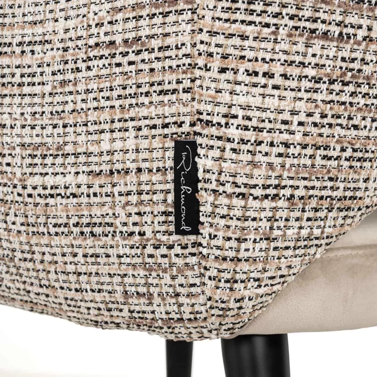 Dining chair Giovanna trendy nature / khaki velvet flame retardant - Richmond Interiors