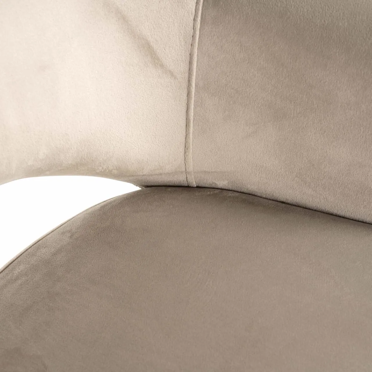 Dining chair Giovanna trendy nature / khaki velvet flame retardant - Richmond Interiors