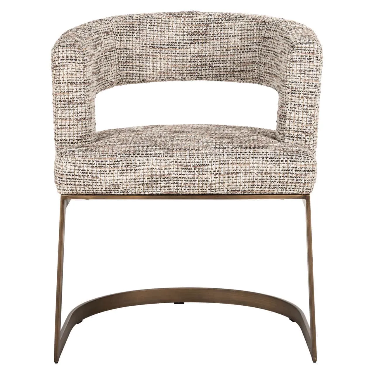 Esszimmerstuhl Ellis trendy nature auf weißem Hintergrund, frontal aufgenommen - Richmond Interiors