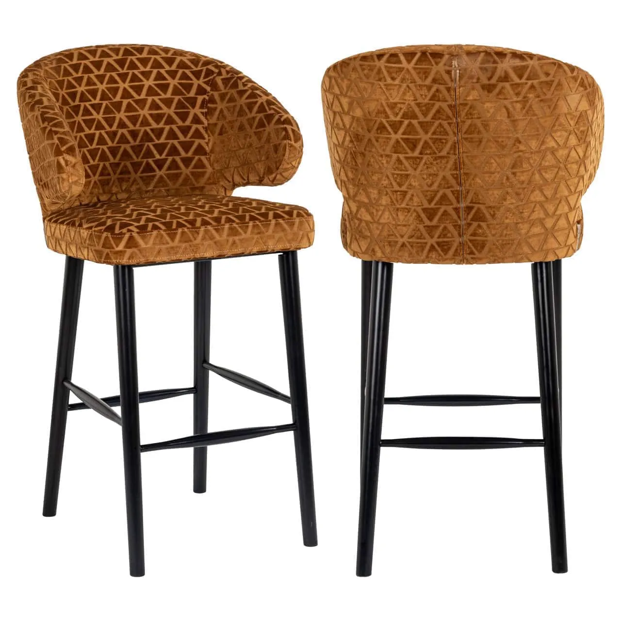Bar Stool Indigo old gold triangle - Richmond Interiors