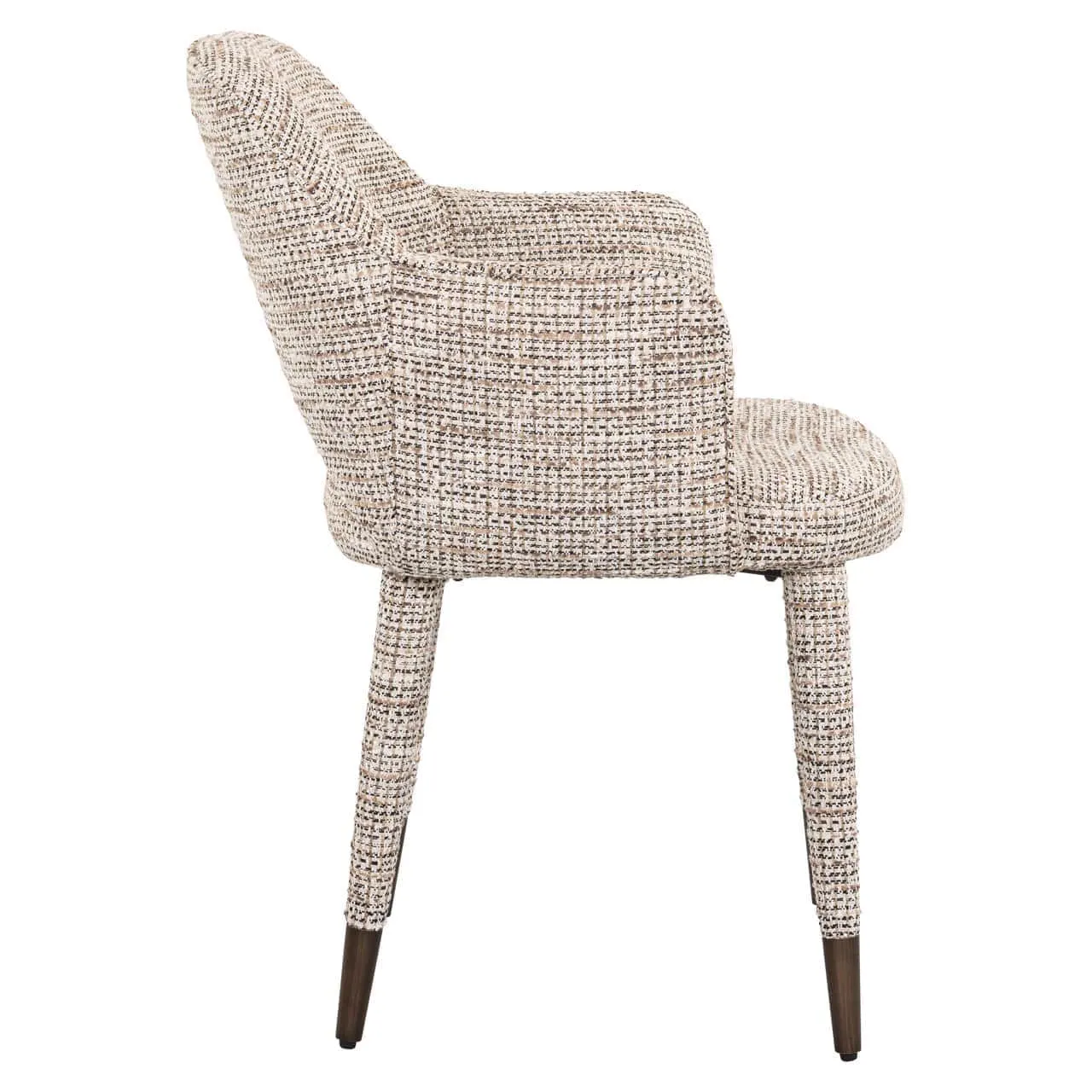 Esszimmerstuhl Donnatella trendy nature, von der Seite auf weißem Hintergrund - Richmond Interiors