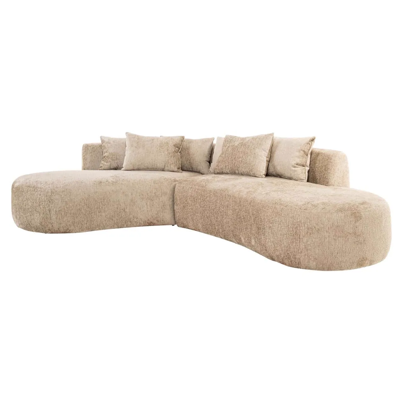 Sofa Cassie desert fusion 4-Sitzer auf weißem Hintergrund, aus einer niedrigen Perspektive fotografiert - Richmond Interiors