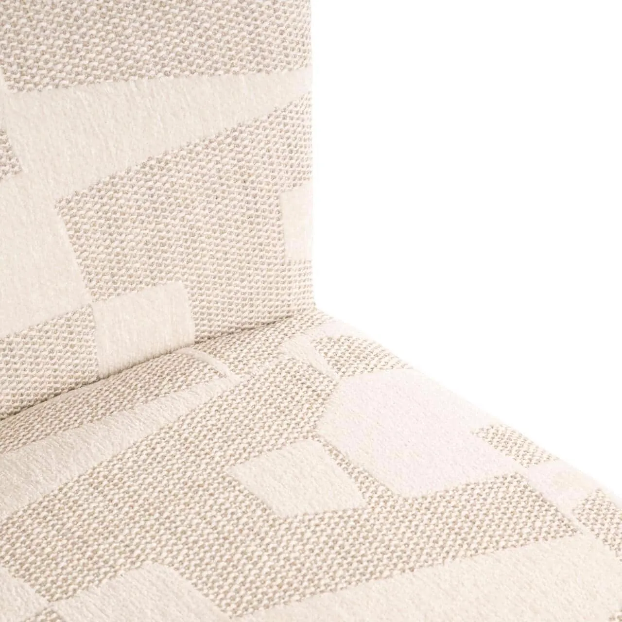 Dining chair Lorain beige graphic on wheels - Richmond Interiors