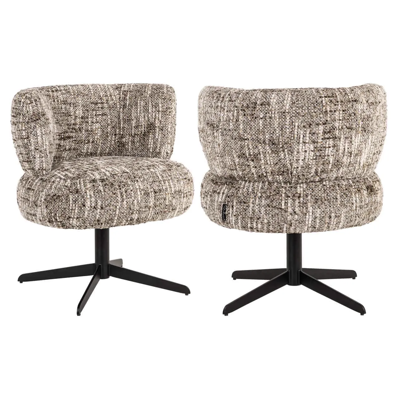 Alexis Dining Chair brown omara swivel - Richmond Interiors