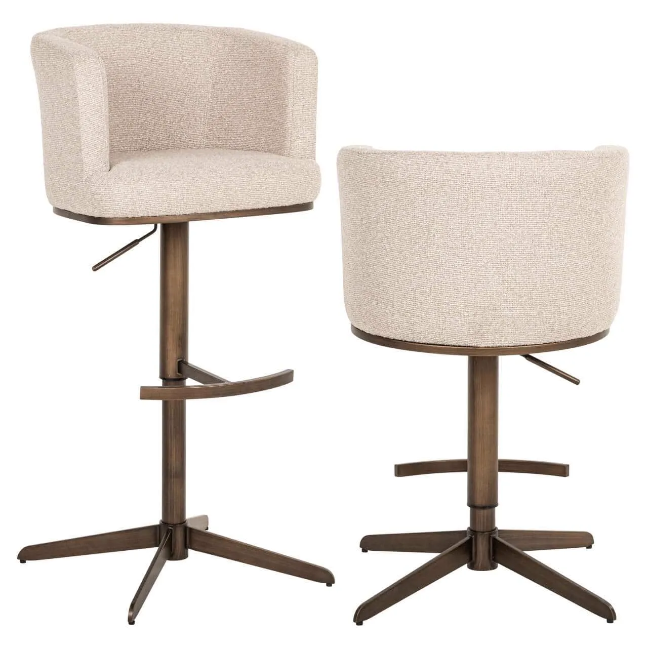Cheyenne Bar Stool biscotti swivel - Richmond Interiors