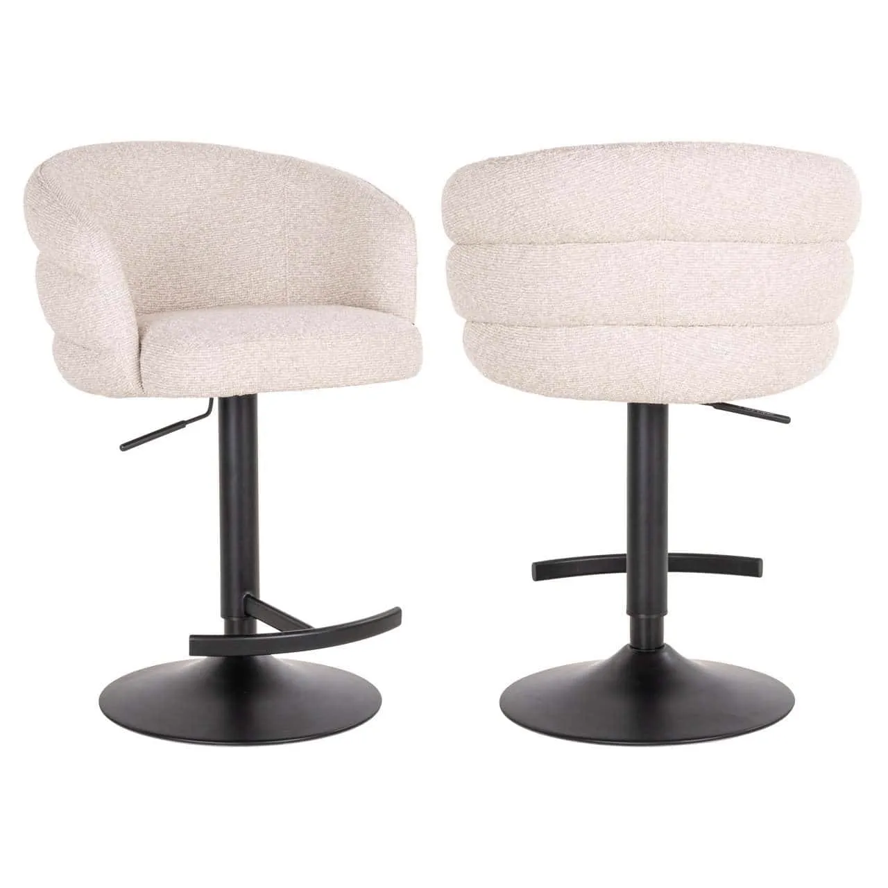 Bar Stool Nikki biscotti swivel fire retardant - Richmond Interiors