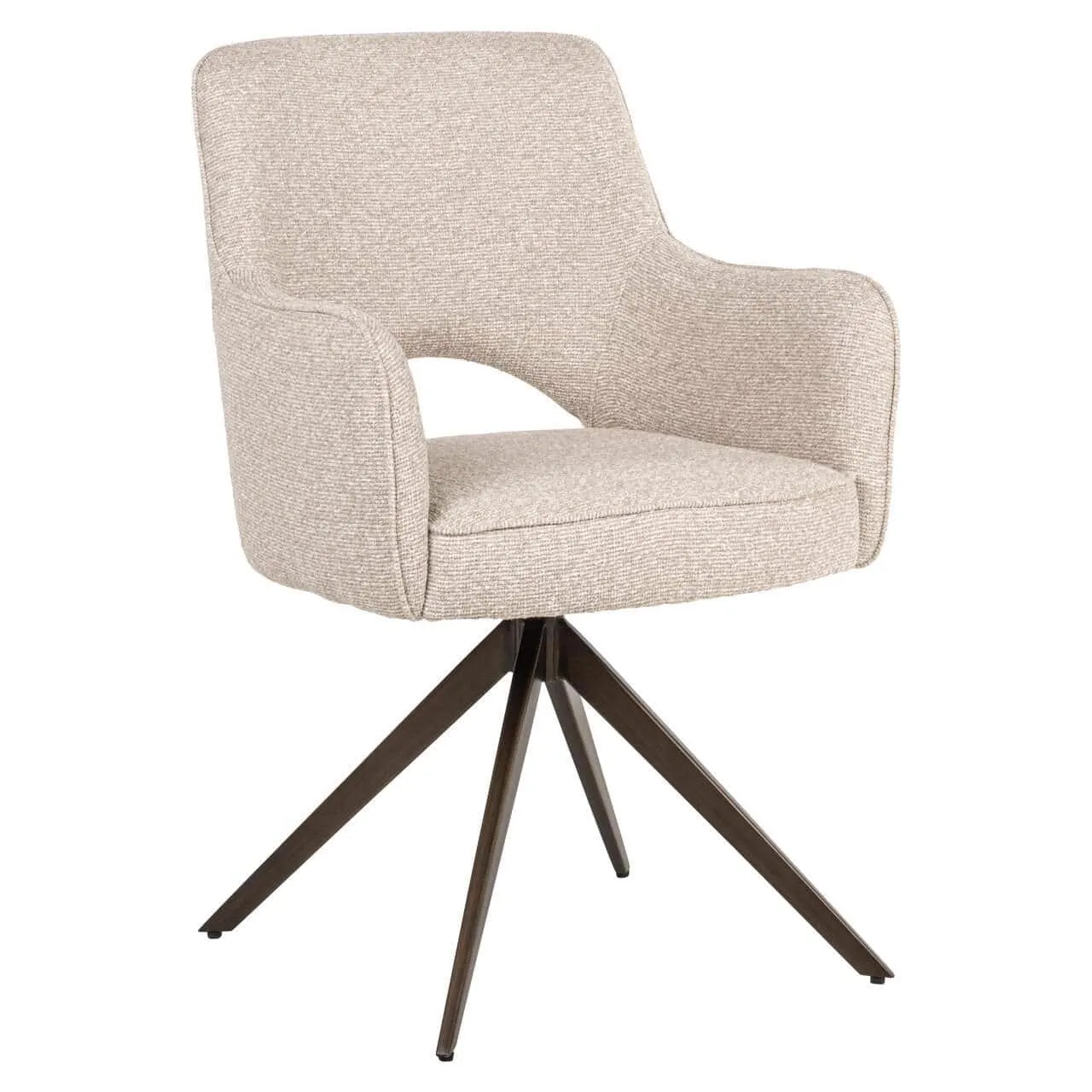 Ginerva dining chair biscotti swivel - Richmond Interiors