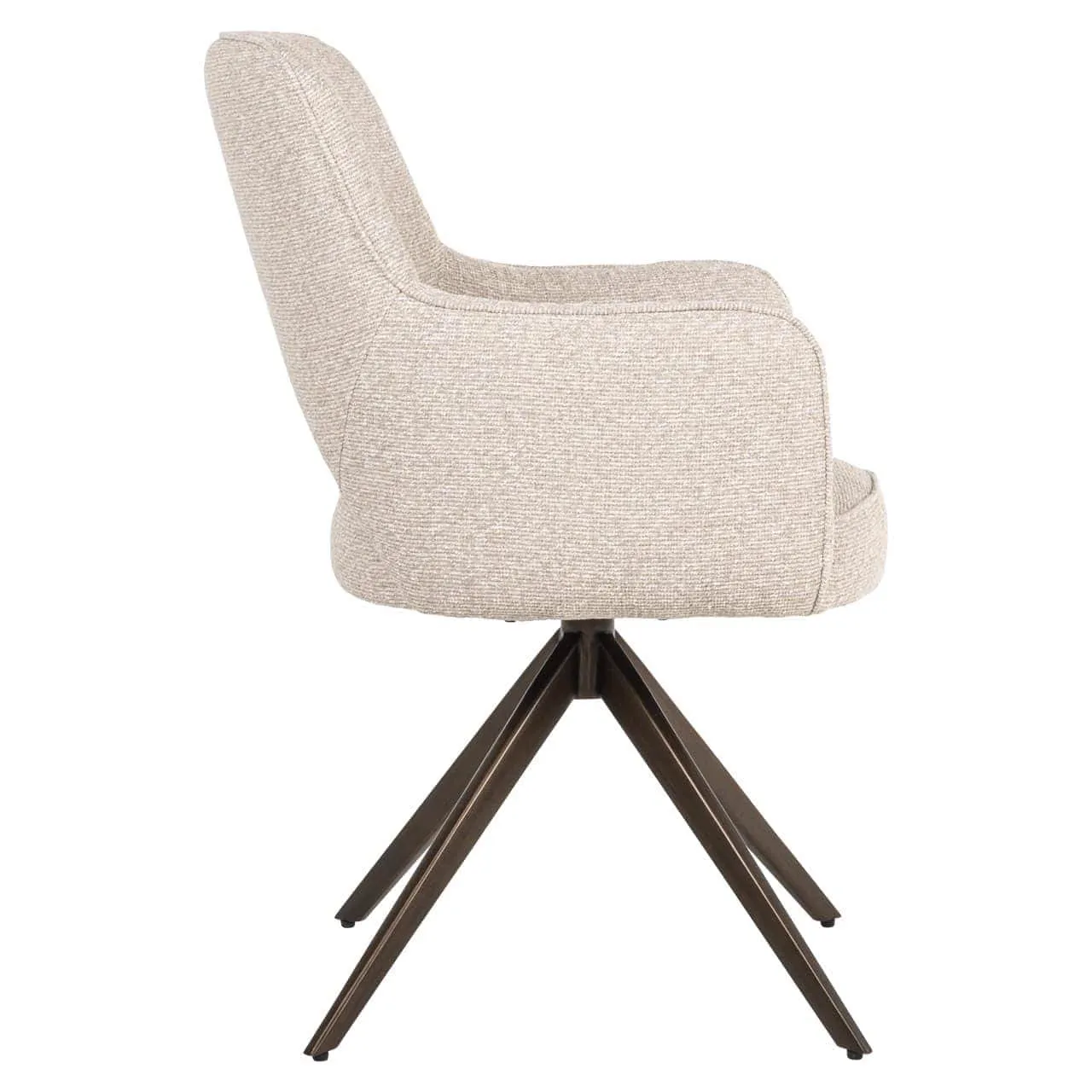 Ginerva dining chair biscotti swivel - Richmond Interiors