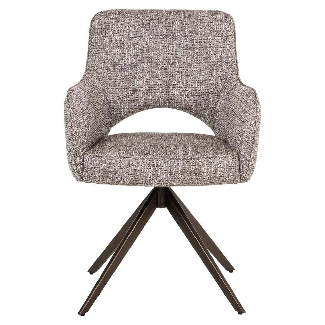 Dining chair Ginerva earth tweed swivel - Richmond Interiors