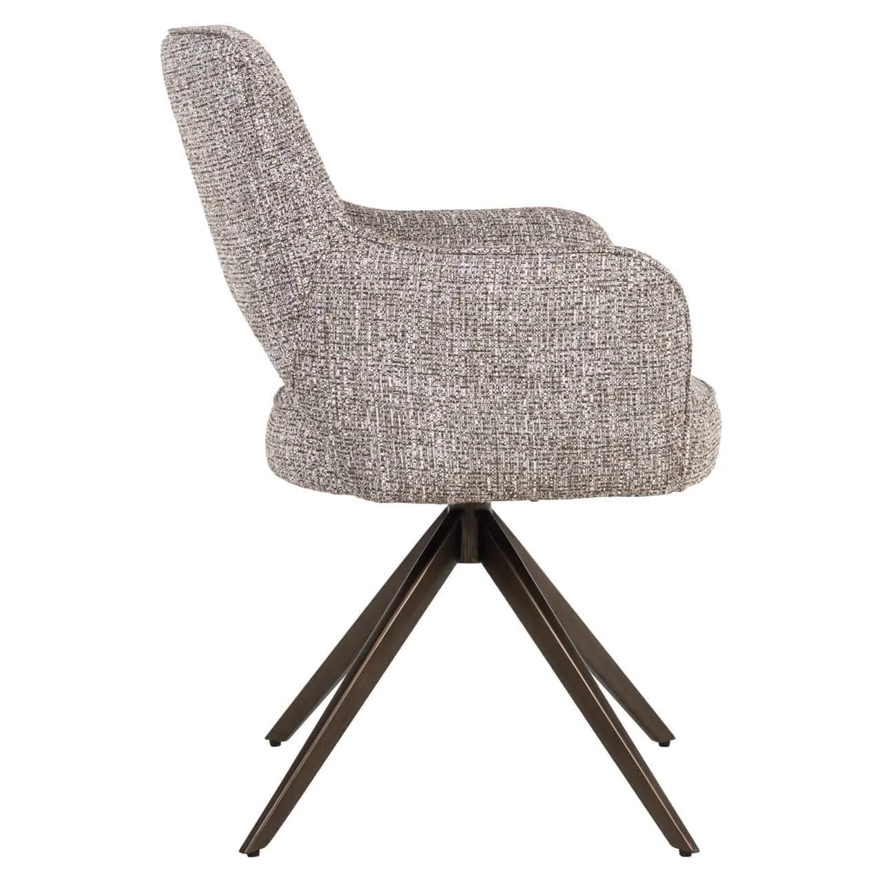 Dining chair Ginerva earth tweed swivel - Richmond Interiors