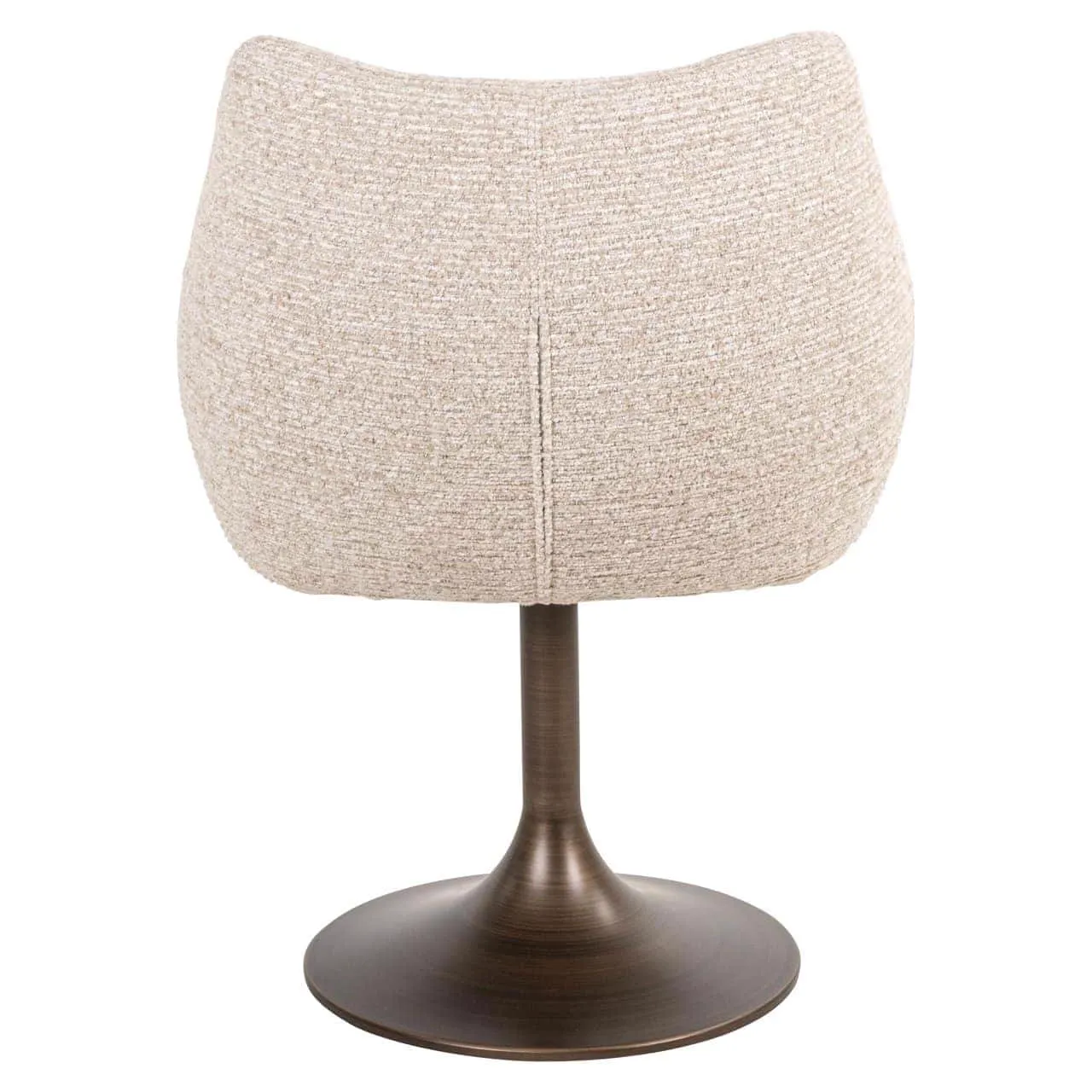 De Eetkamerstoel Aldo natural linear swivel van Richmond Interiors, van achteren gefotografeerd op een witte achtergrond