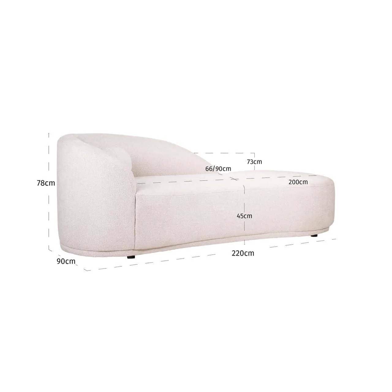 Emma sofa cream fancy chaise longue - Richmond Interiors