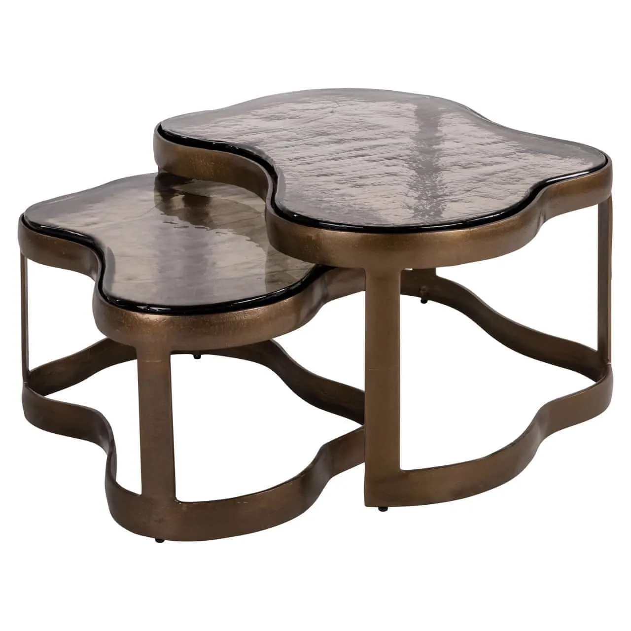 Coffee Table Fairfield brass antique (set of 2) - Richmond Interiors