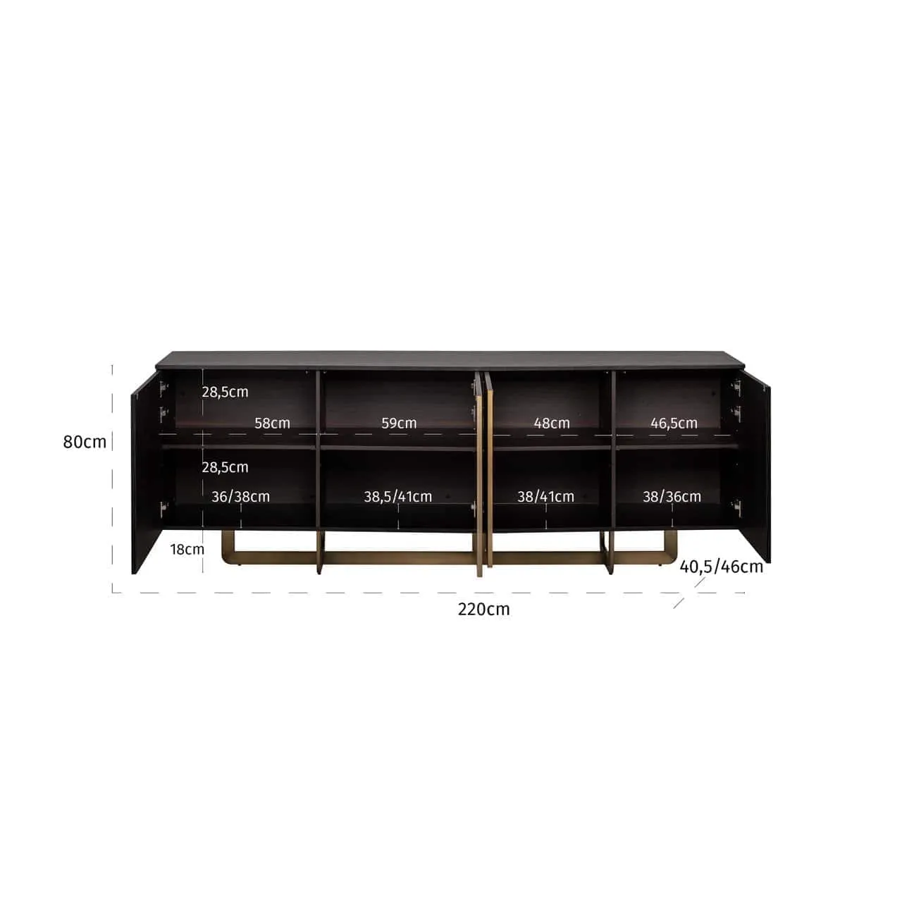 Sideboard Alexander Jones charcoal (Dax) - Richmond Interiors