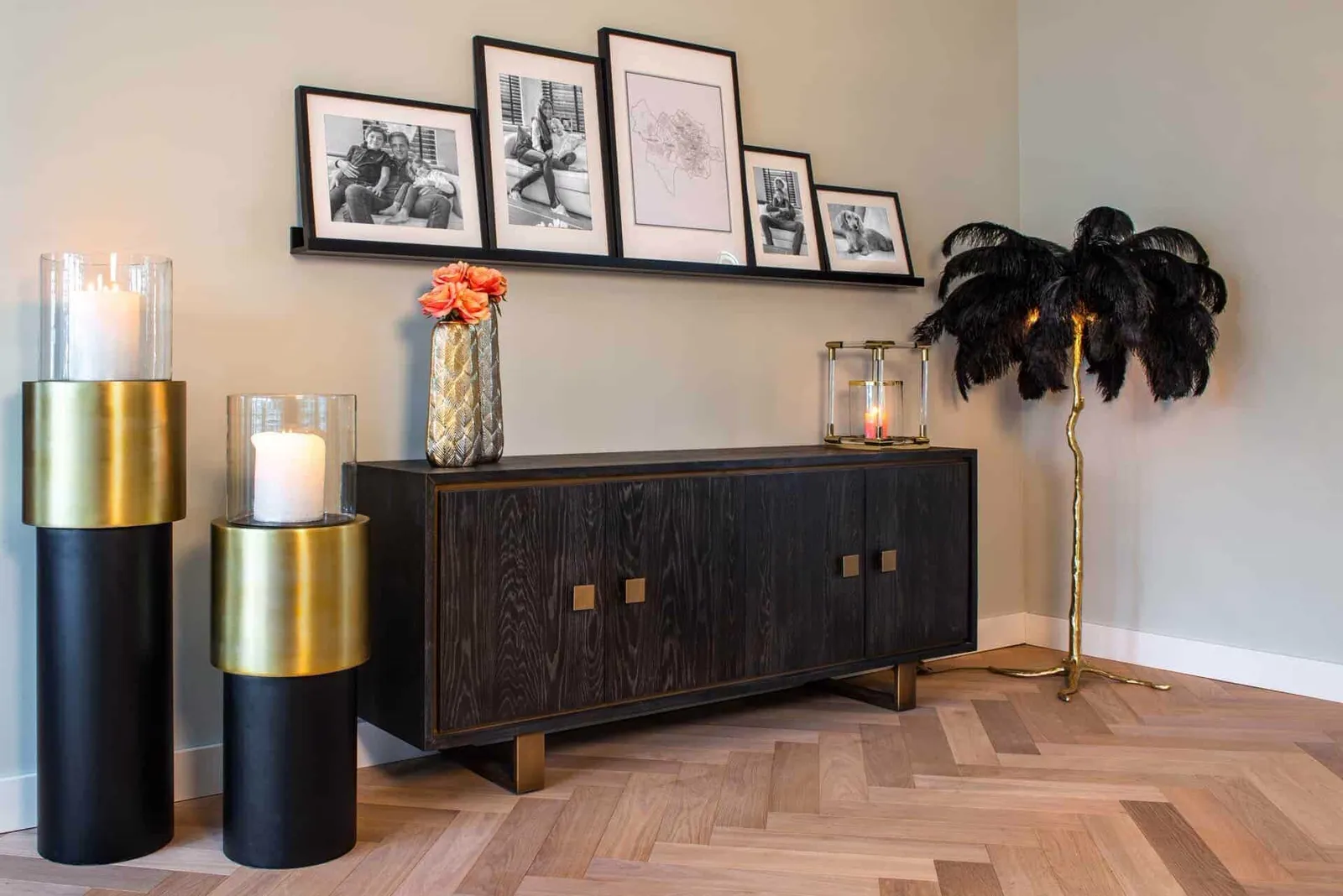Sideboard Hunter black rustic - Richmond Interiors