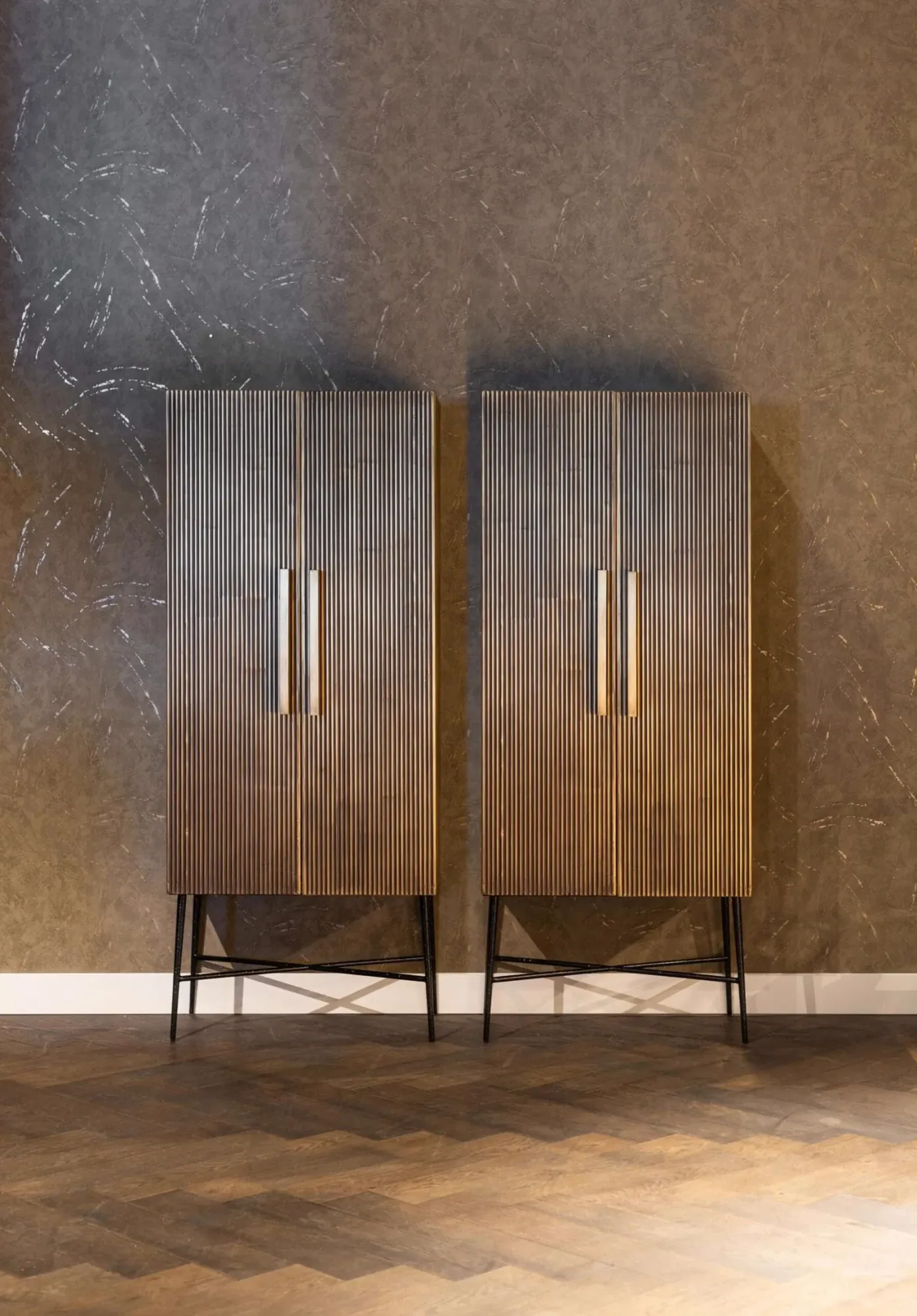 Ironville storage cabinet gold - Richmond Interiors