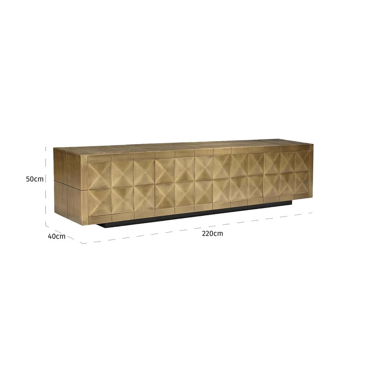Collada TV Unit in Brushed Gold - Richmond Interiors