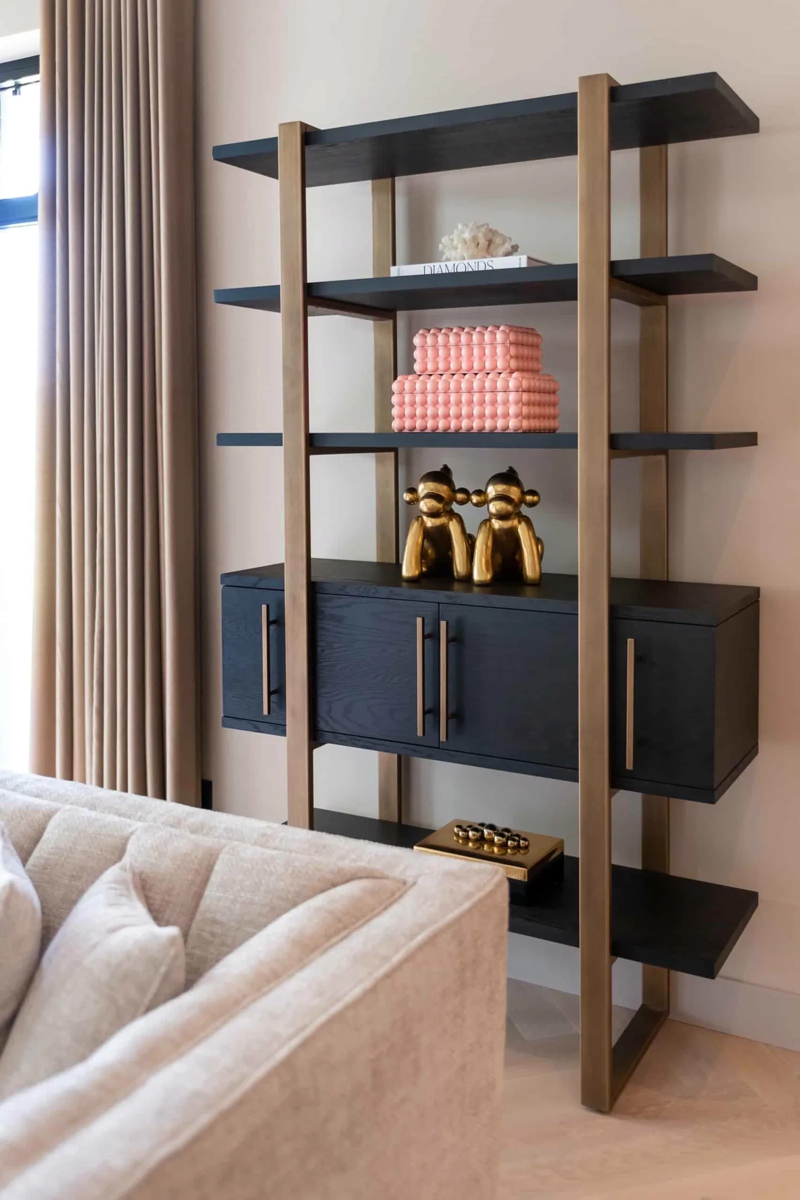 Cambon Wall Cabinet dark coffee - Richmond Interiors