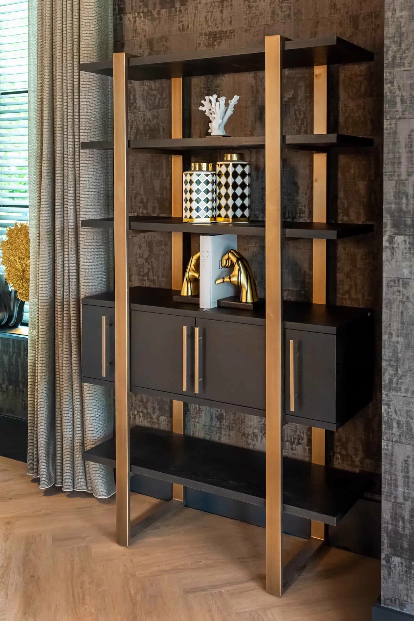 Cambon Wall Cabinet dark coffee - Richmond Interiors