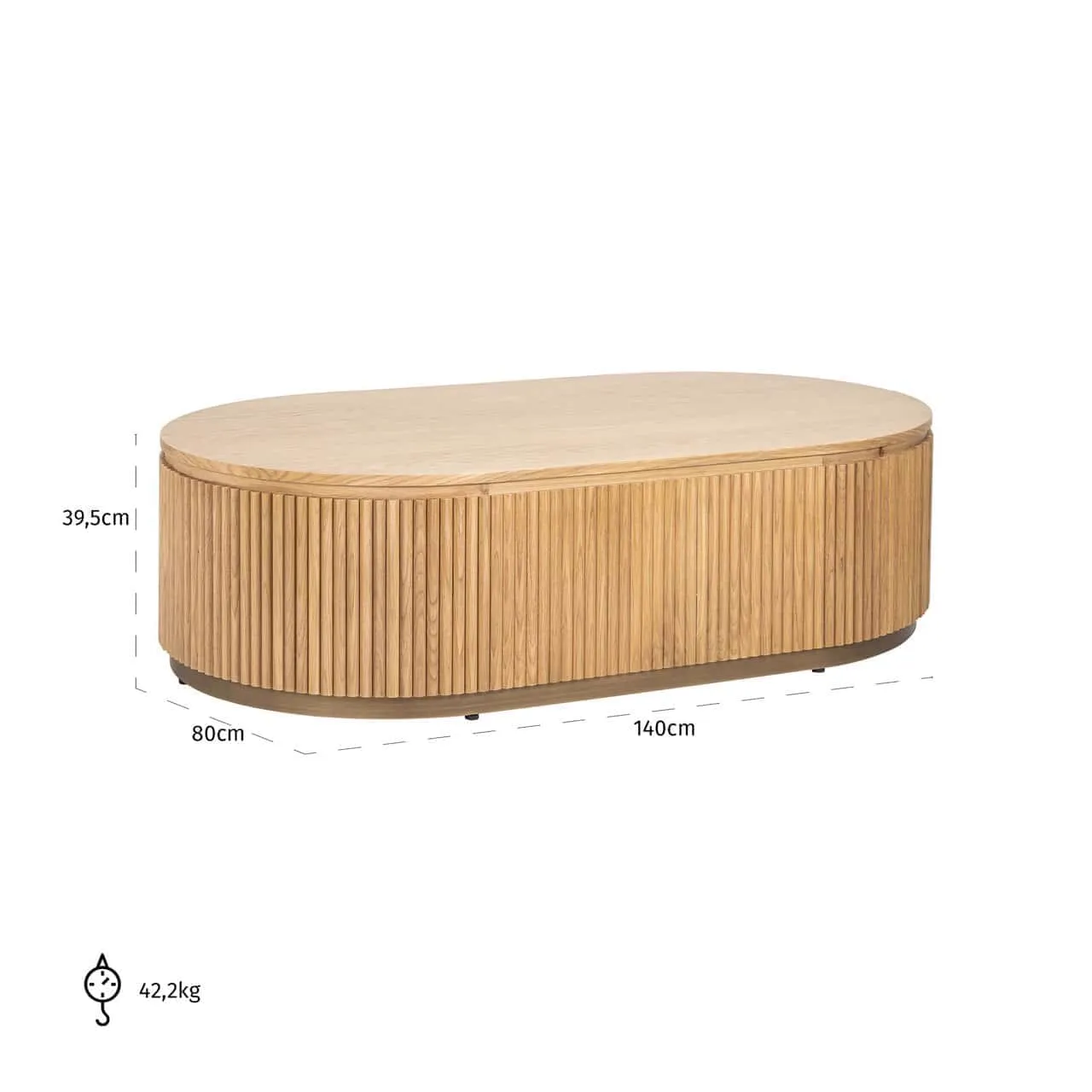 Coffee table Belfort natural oak - Richmond Interiors