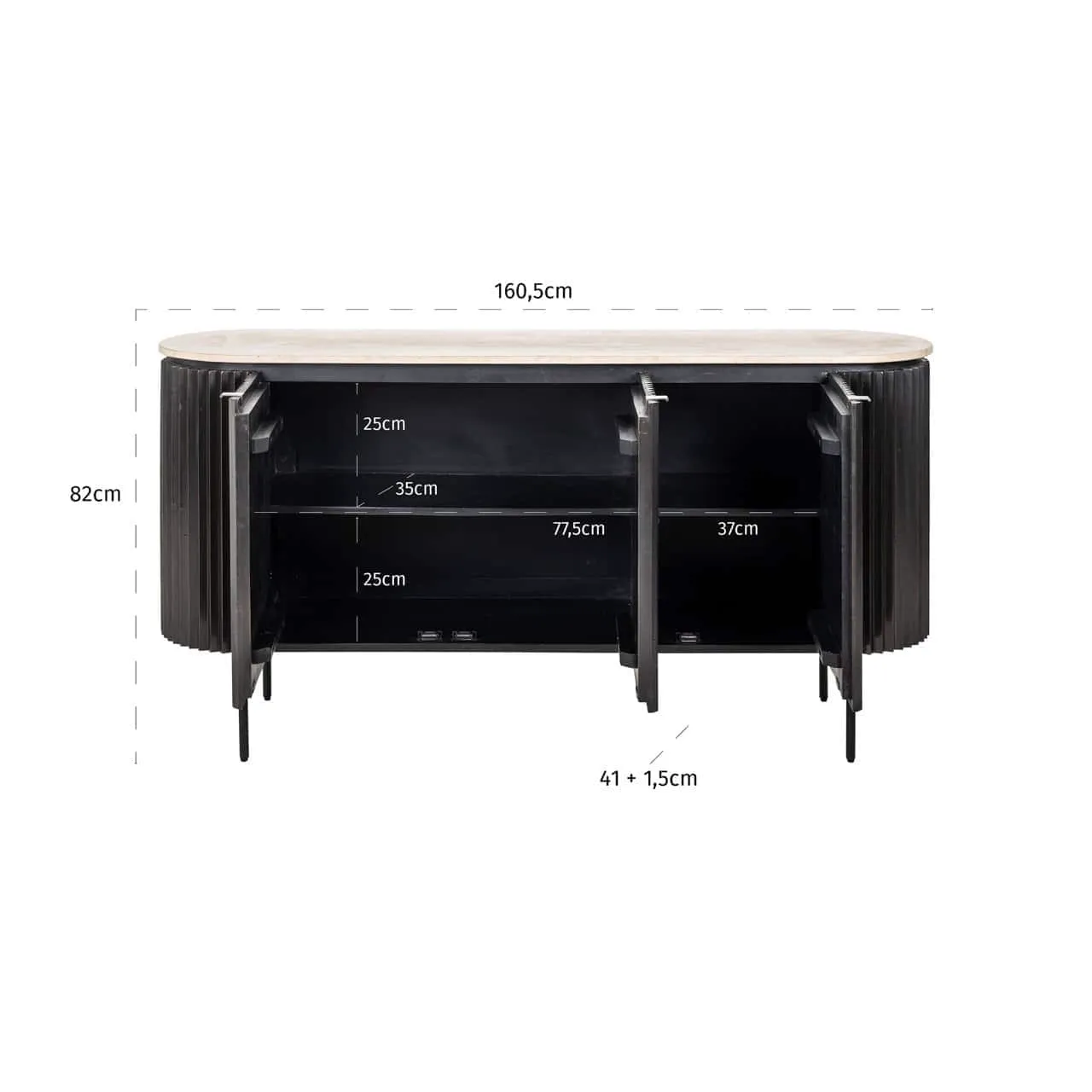 Sideboard Hampton dark brown - Richmond Interiors