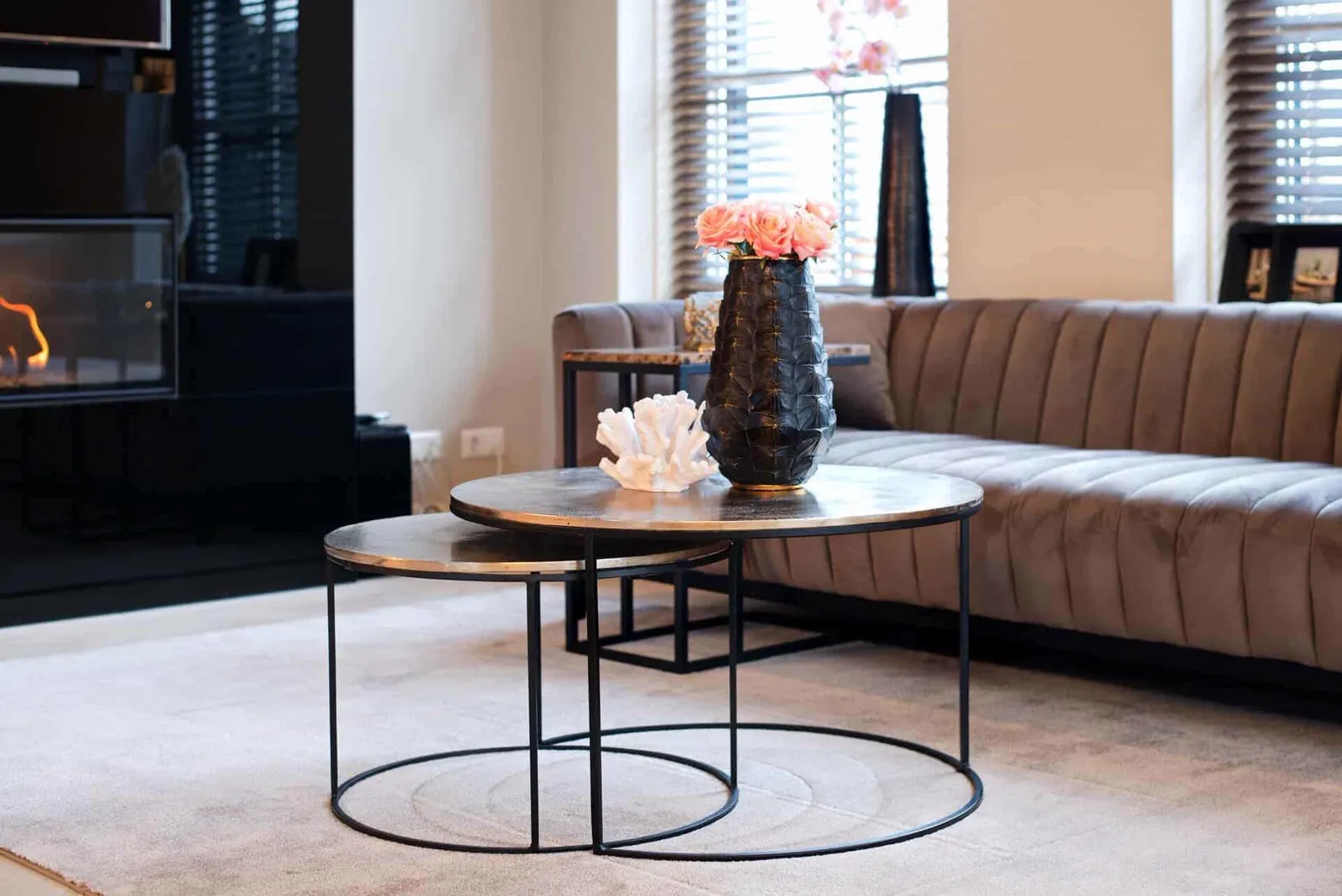 Asher coffee table champagne gold (set of 2) - Richmond Interiors