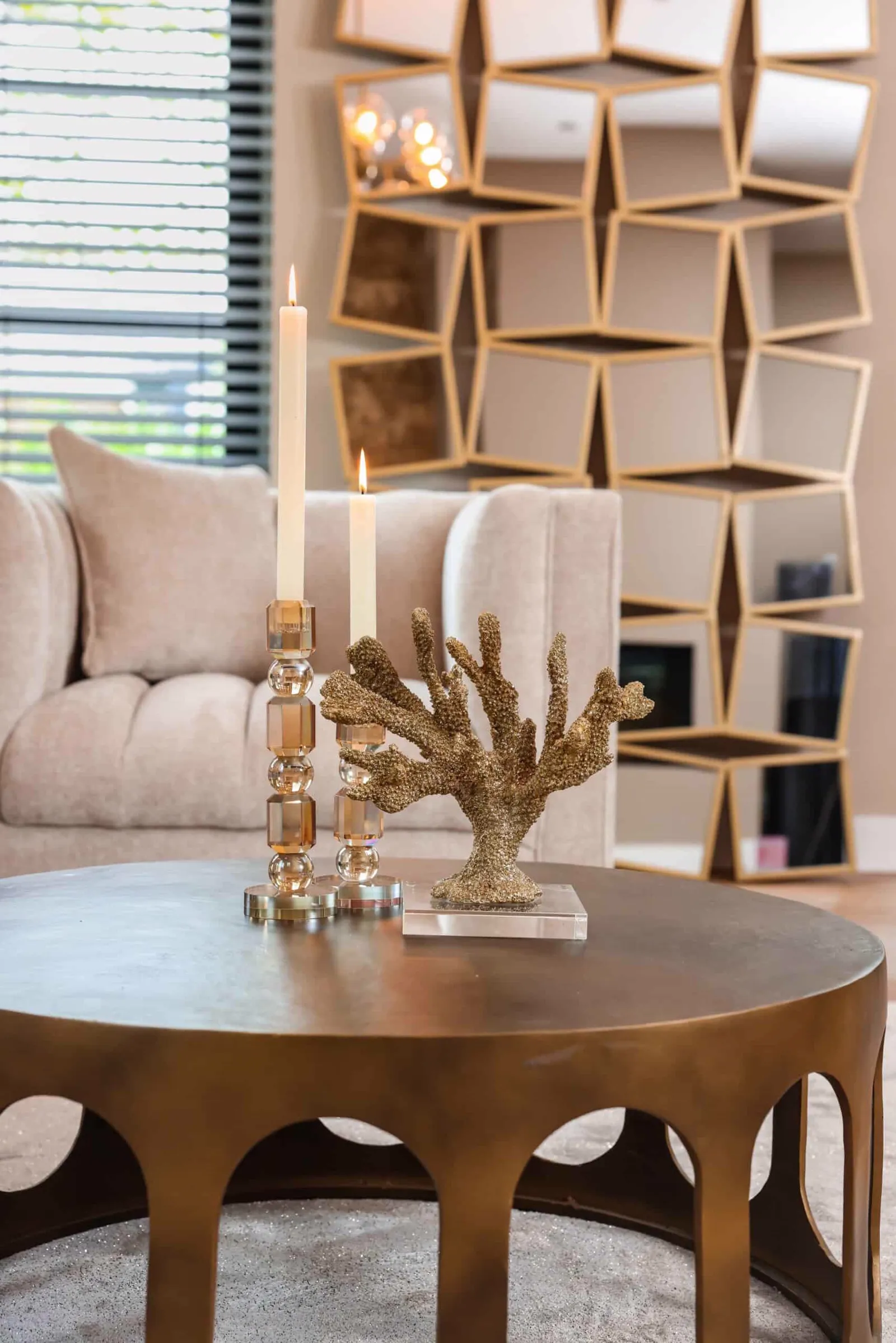 Coffee table Du Pont brushed gold - Richmond Interiors