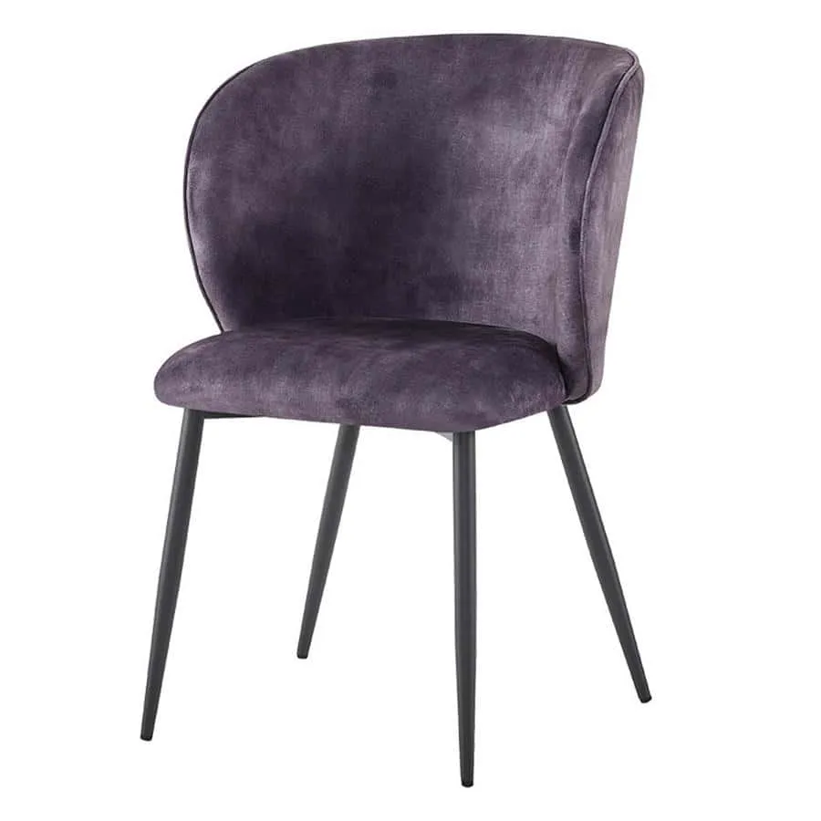 Perano Stoel in stof Adore 29 Dark grey, schuin van voren gefotografeerd op een witte achtergrond - Tower Living