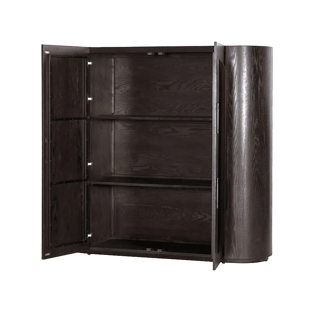 Allure Storage Cabinet dark brown 150 cm - Tower Living