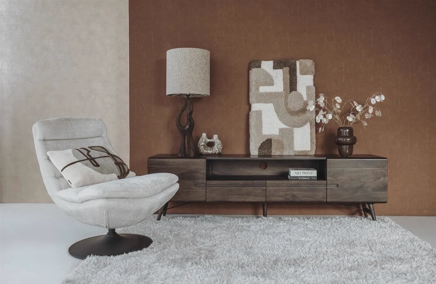 Aura TV unit espresso - Tower Living