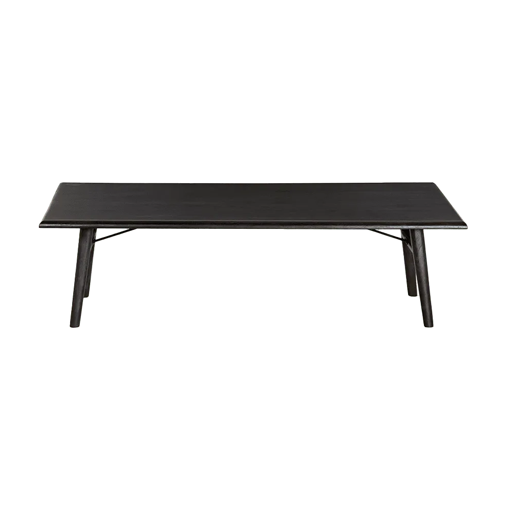 Aura Couchtisch Espresso 140 cm in einer Studio-Umgebung, von vorne fotografiert - Tower Living