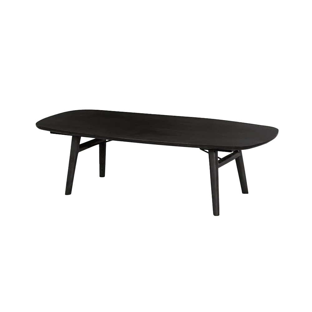Coffee table Aura espresso Danish oval 140 cm - Tower Living