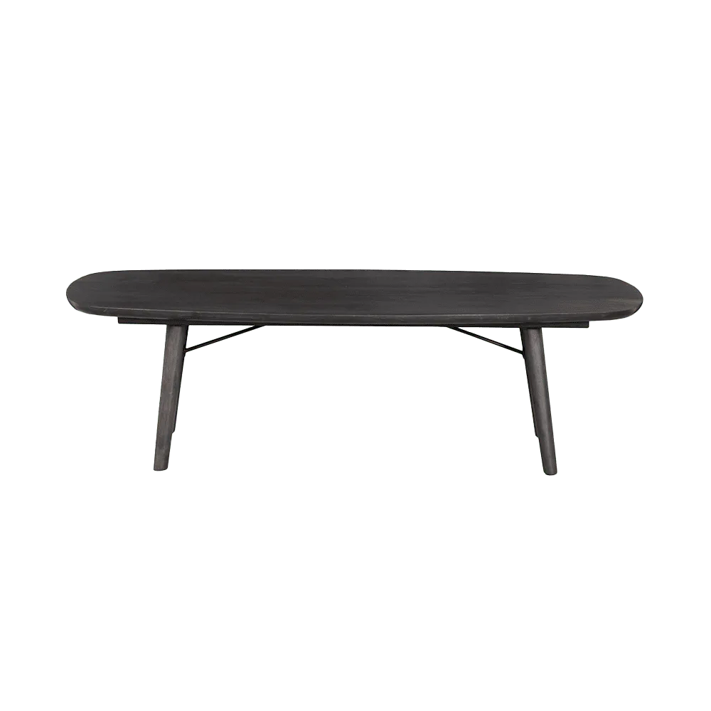 Coffee table Aura espresso Danish oval 140 cm - Tower Living