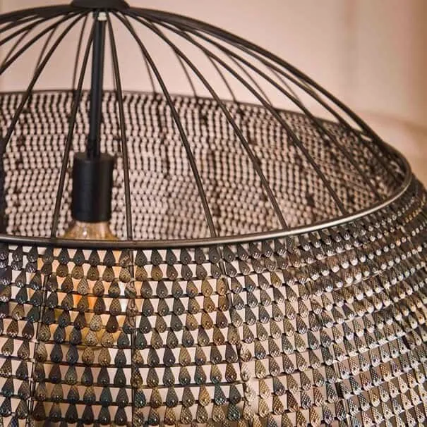 Armor Pendant Light 1-light Ø80cm / Black brown - Zijlstra