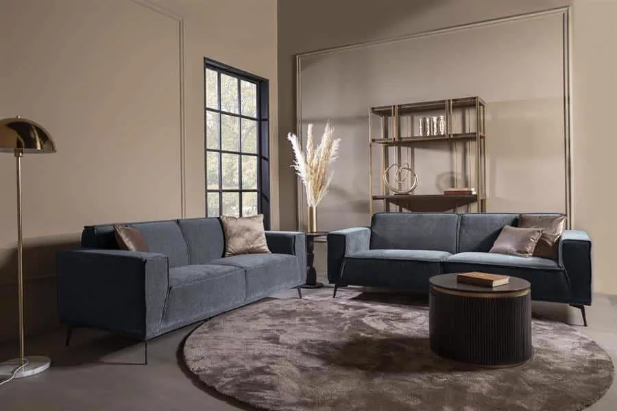 Leeds 3 + 2 5-seater - City 464 Black Blue - Tower Living