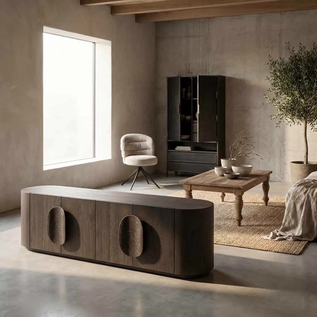 TV unit Allure dark brown 180 cm - Tower Living