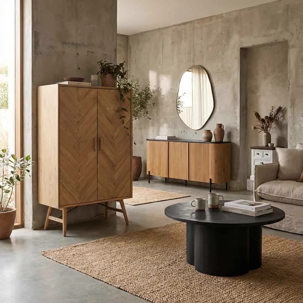 Aura storage cabinet natural 100 cm - Tower Living