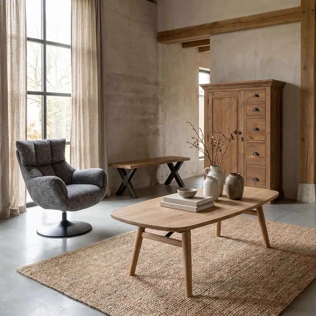 Couchtisch Aura Natur dänisch oval 140 cm - Tower Living