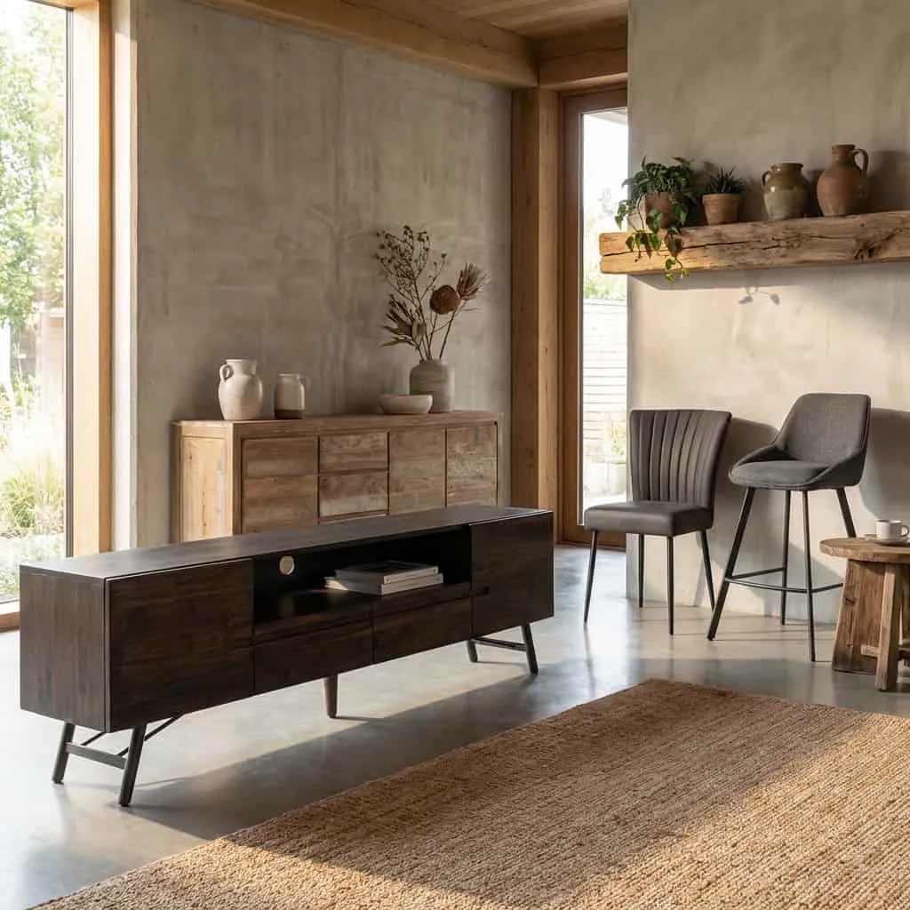 Aura TV unit espresso - Tower Living