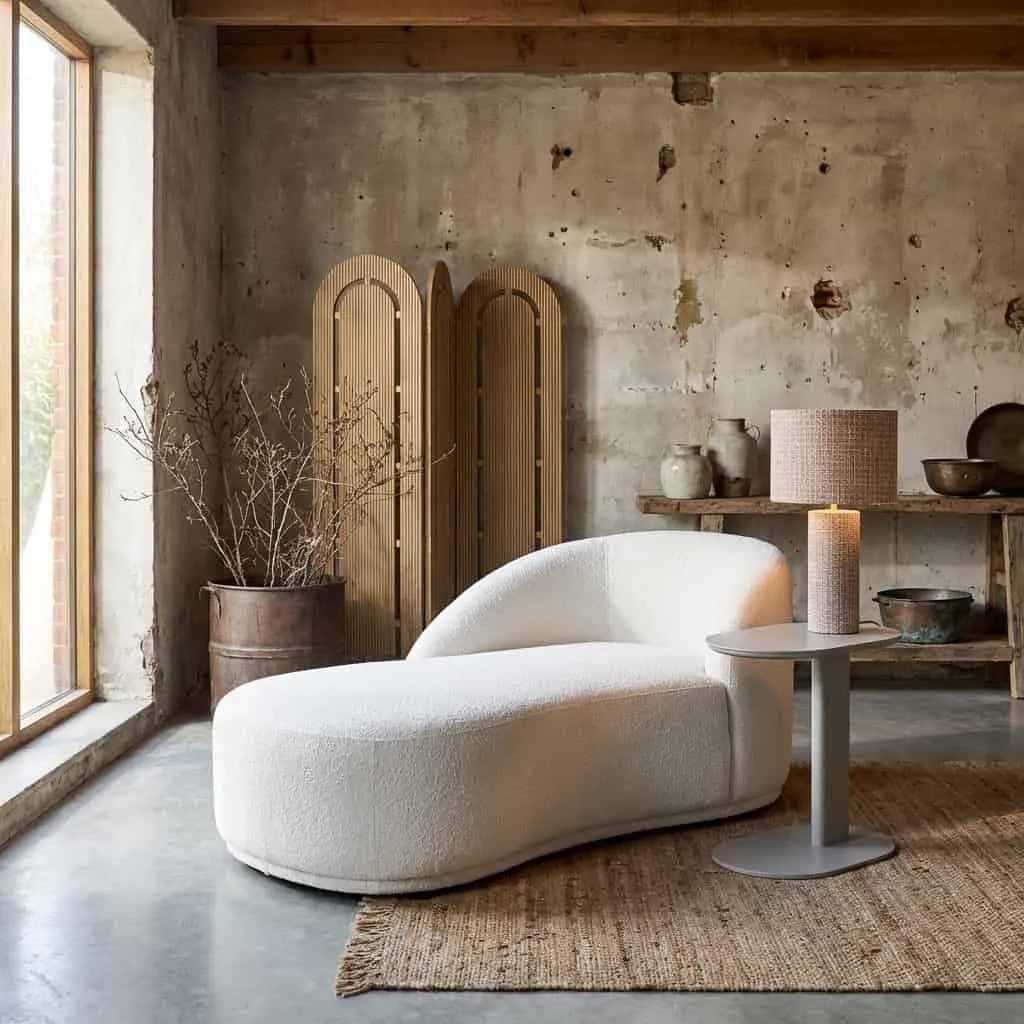 Bank Emma cream fancy chaise longue