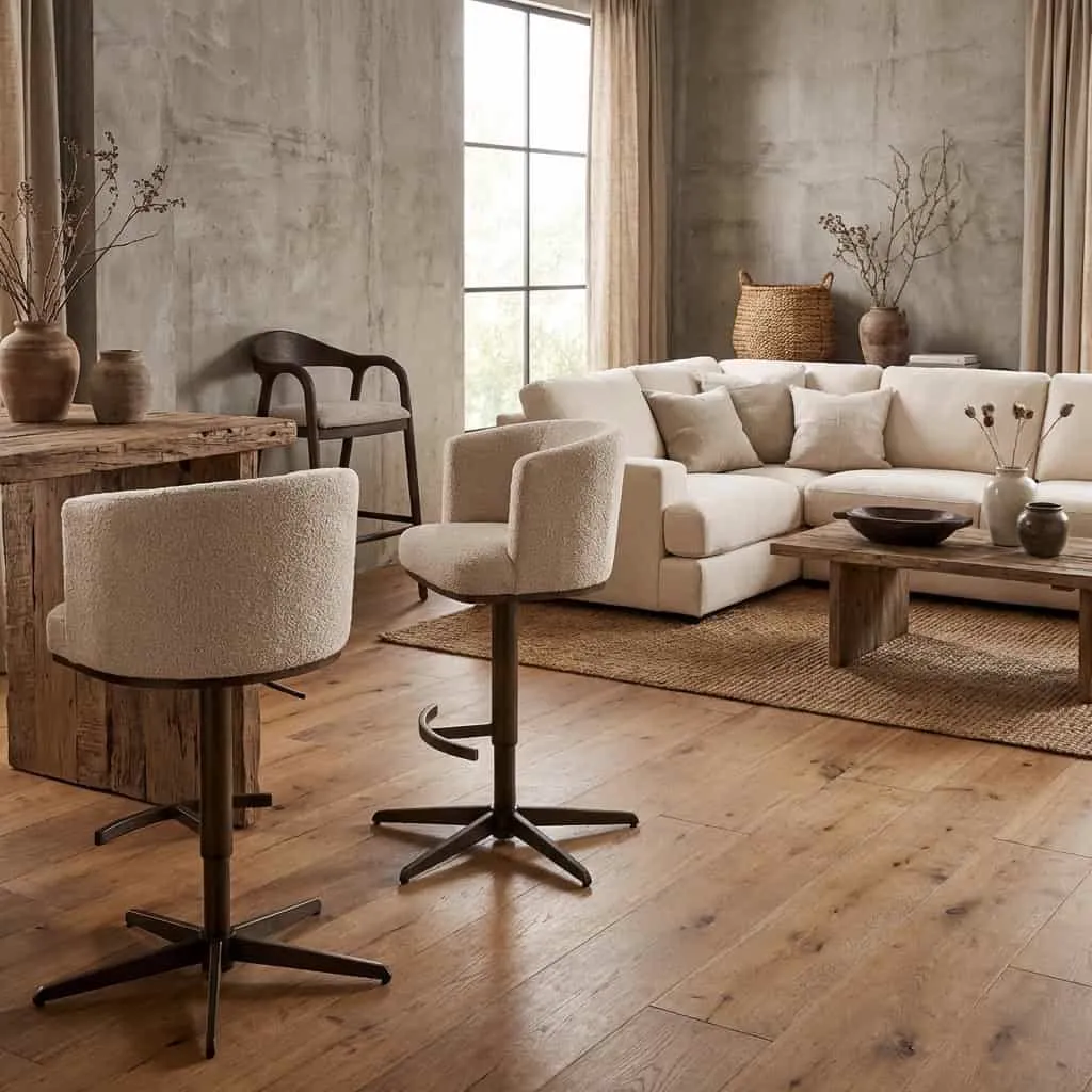Cheyenne Bar Stool biscotti swivel - Richmond Interiors