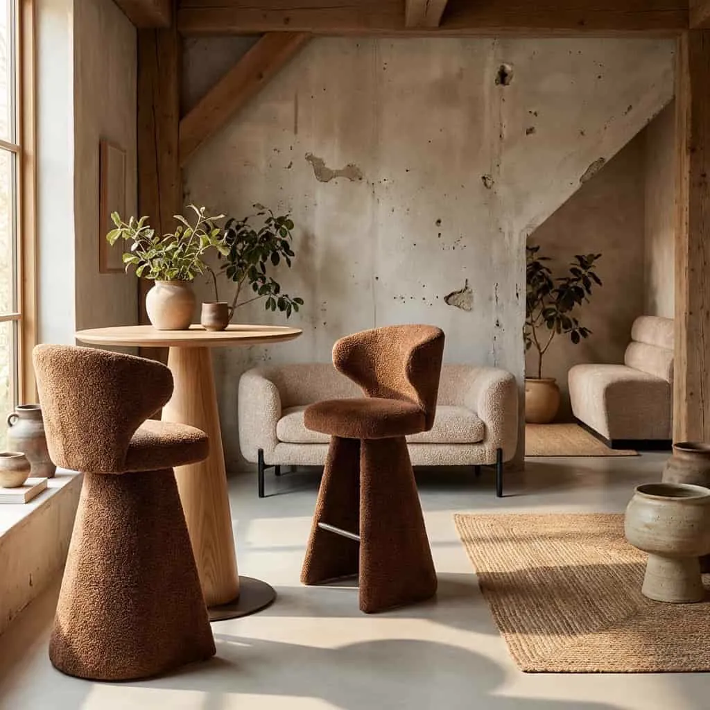 Bar stool Gatsbi lovely cinnamon (Fabric, Brons | Bruin | Oranje) - Richmond Interiors