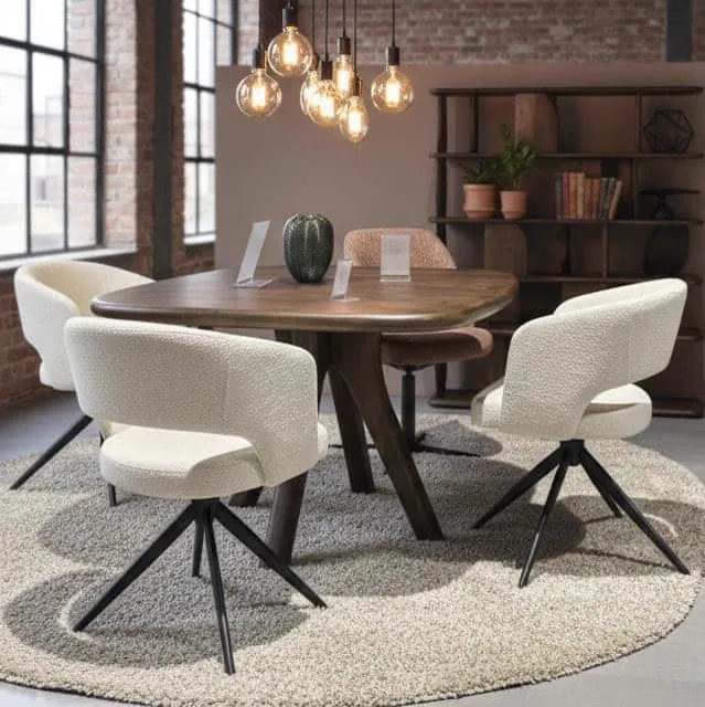 Dining Chair Claude white | Offer (Fabric) - Mokana Furniture