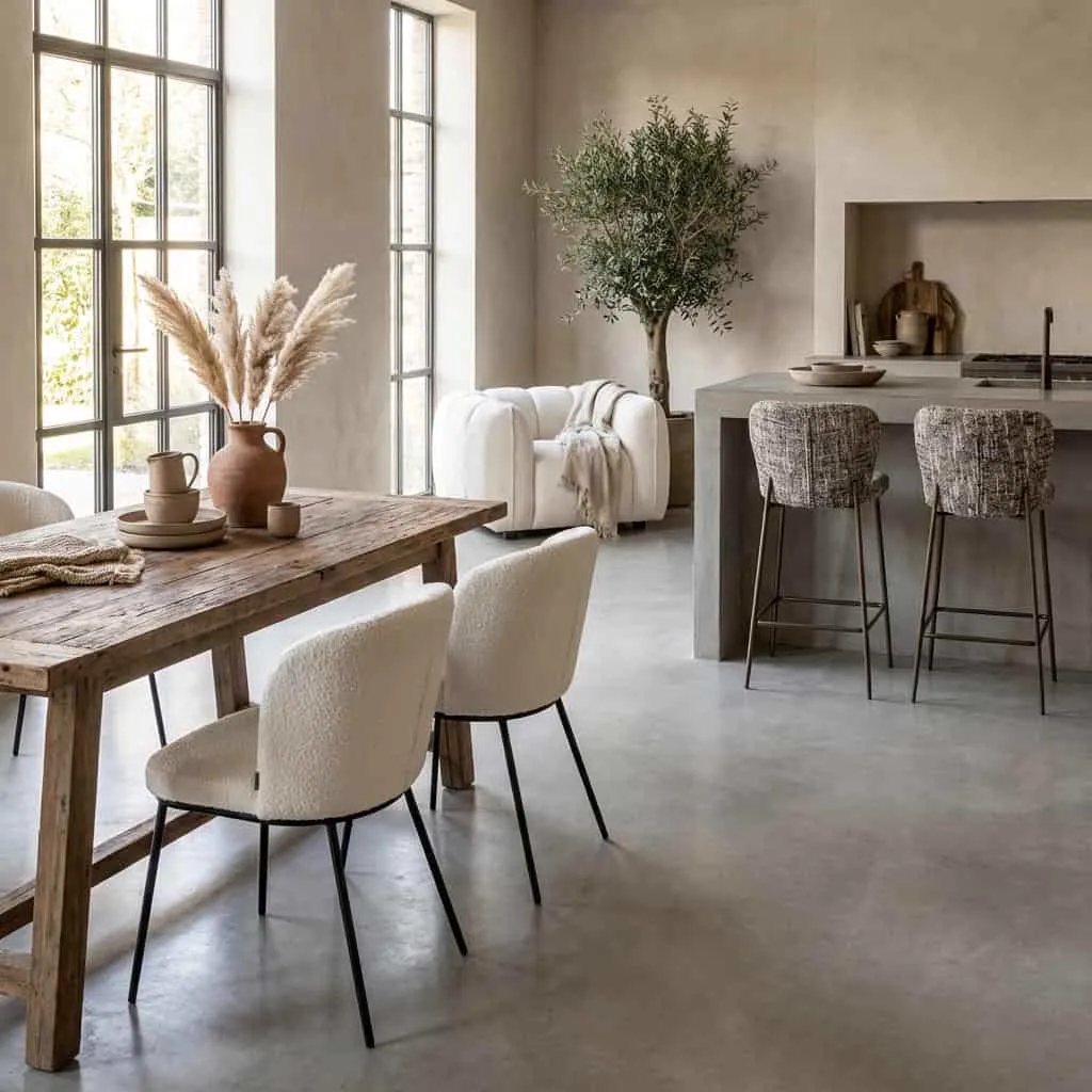 Eetkamerstoel Elvi niagara beige brandvertragend (set van 2) - Richmond Interiors