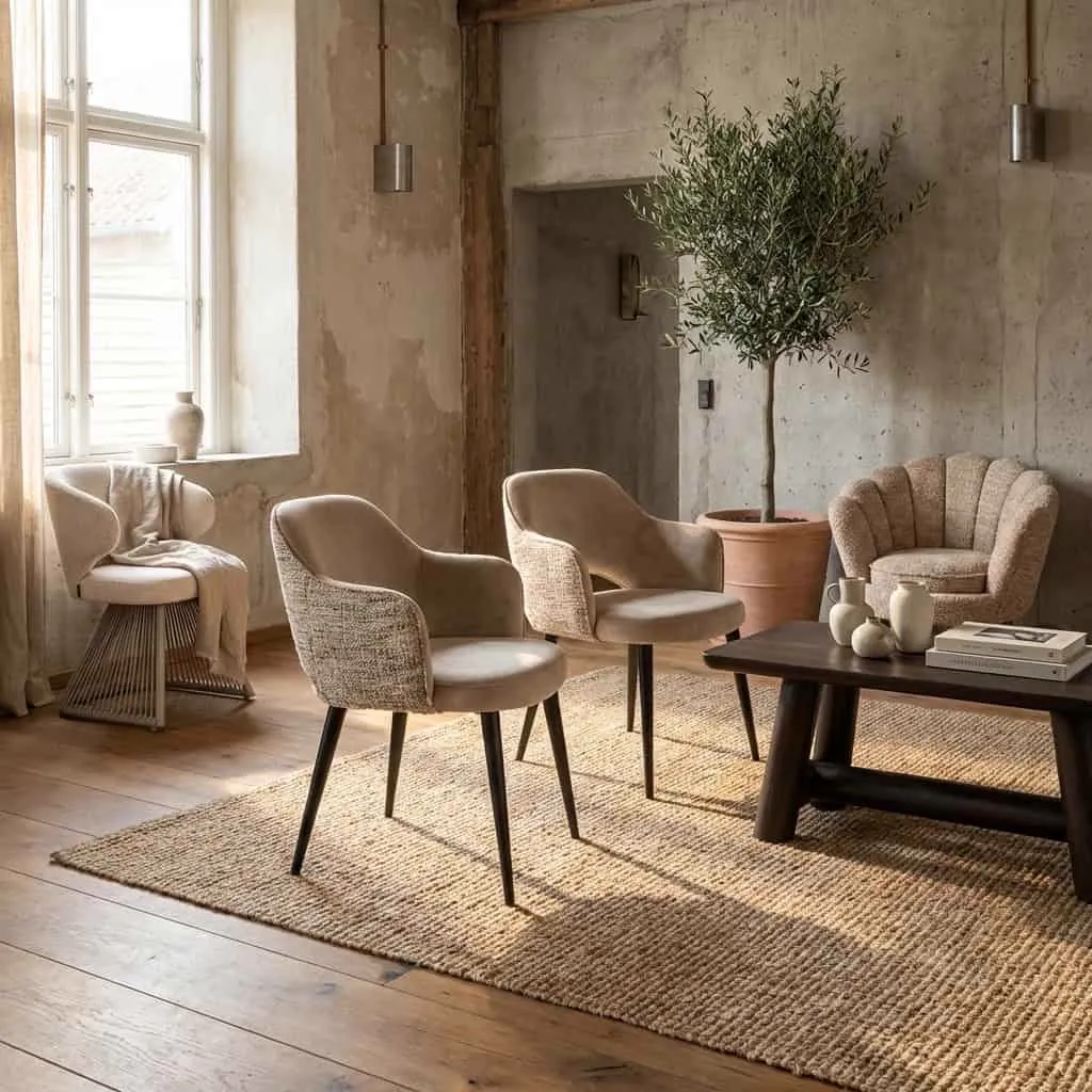 Dining chair Giovanna trendy nature / khaki velvet flame retardant (Fabric, Bruin | Zand | Zwart) - Richmond Interiors