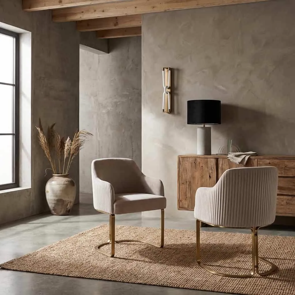 Eetkamerstoel Hadley khaki velvet brandvertragend - Richmond Interiors