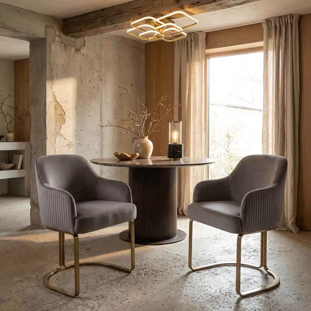 Eetkamerstoel Hadley stone velvet - Richmond Interiors