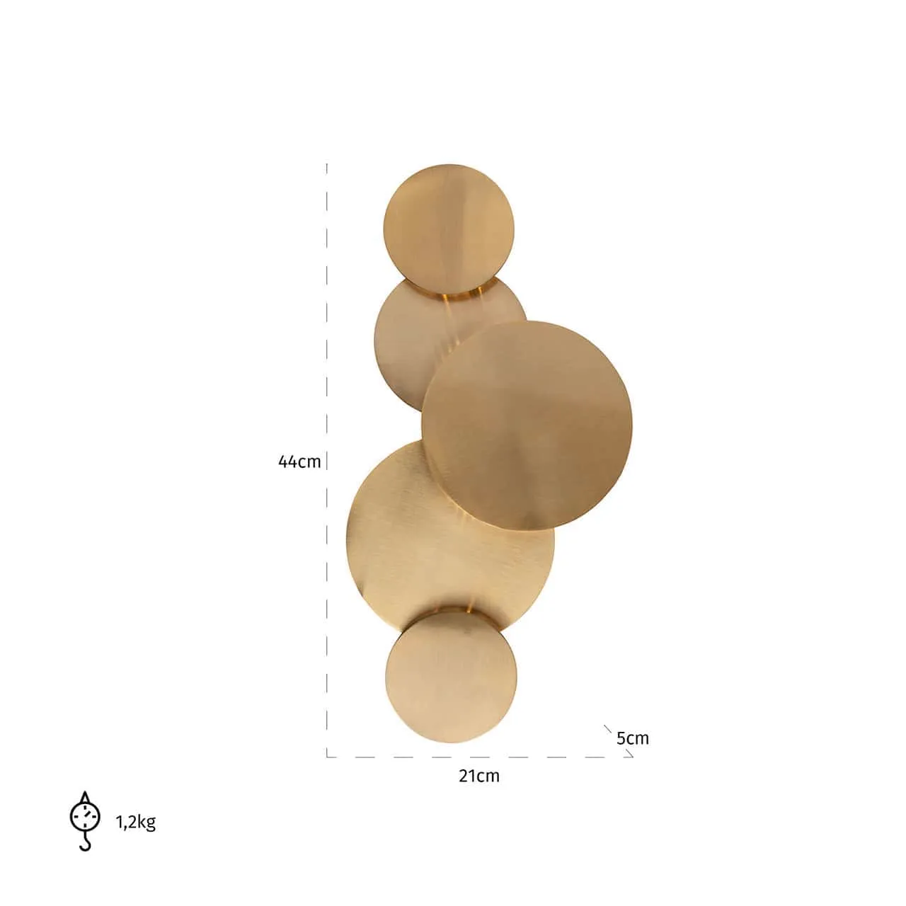 Collin Wall Light brushed gold - Richmond Interiors